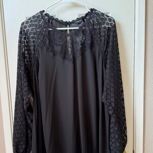 Black Lace/Mesh Long Sleeves